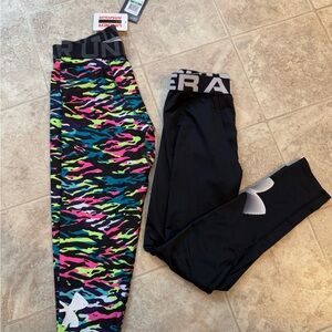 Under Armour Kids' Multicolor and Black Leggings